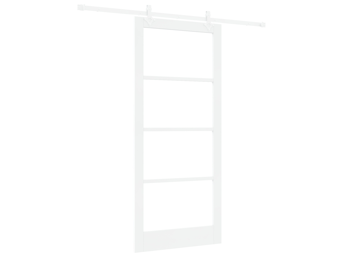 Puerta corredera Vidaxl de madera maciza de pino blanco con herrajes (93 x 211 cm)