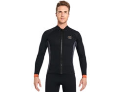Camiseta De Manga Larga De Neopreno De 3 Mm Con Cremallera Frontal Para Surf, Natación, Buceo Y Kayak.