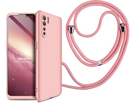 Funda Oppo A91 Slim Armor 360º con Collar Rosa