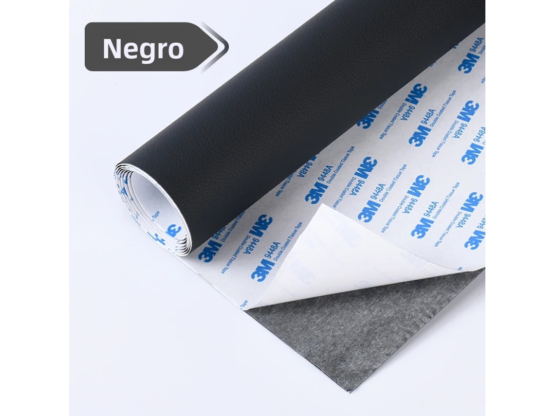 Cinta adhesiva negra para reparación de cuero, 40 x 200 cm, cinta grande para reparación de vinilo. MDUG