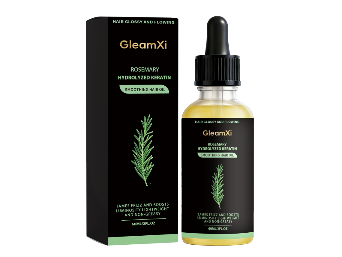 Aceite esencial de romero para el cuidado y brillo del cabello.