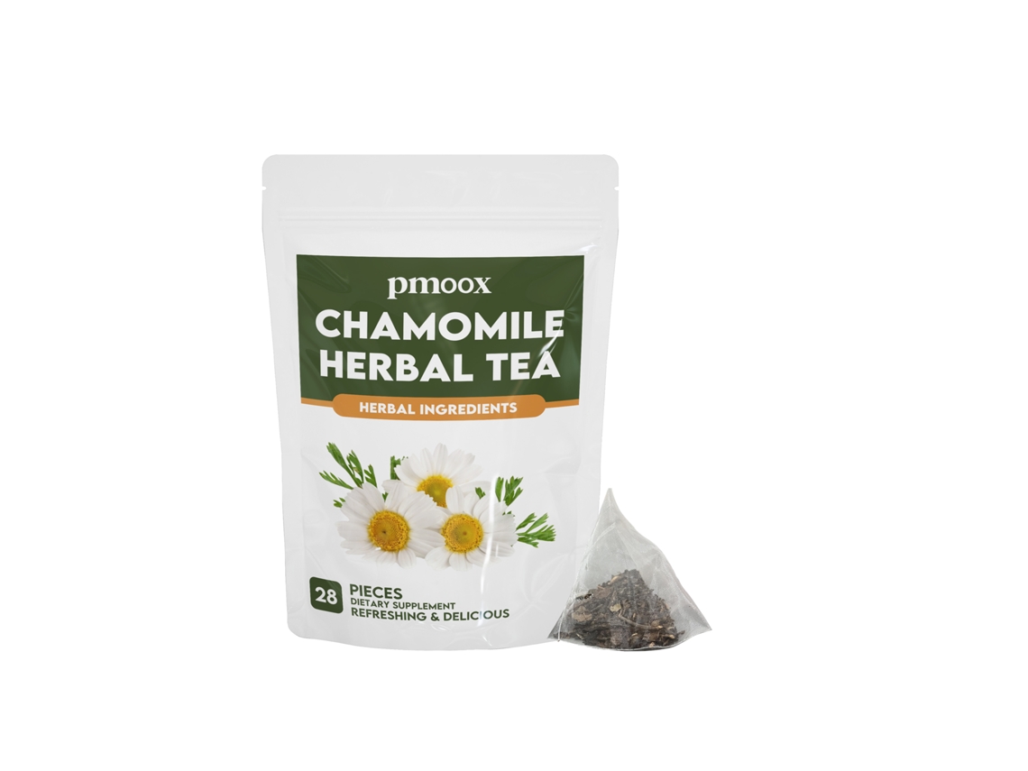 Bolsitas de té de manzanilla relajante para dormir mejor