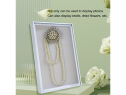 Marco De Fotos Decorativo De Plástico Con Soporte Fácil De Quitar Para Flores Secas Y Conchas - Blanco