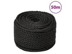 Cuerda De Trabajo Polipropileno Negro 10 Mm 50 M