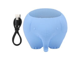 Altavoz Portátil Bluetooth 5.0 Con Forma De Elefante, Micrófono, 400 Mah, Estéreo, Azul.