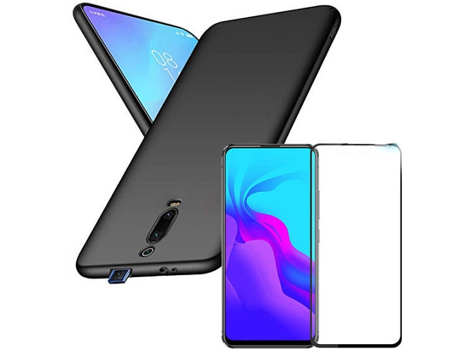 Kit Carcasa y Protector de Cristal Templado 5D Full Cover Xiaomi Mi 9T Pro PHONOCARE SlimShield Negro