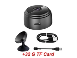 Mini Cámara Espía Wifi Hd 1080p Con Visión Nocturna Y Detección De Movimiento Para Seguridad Del Hogar Jwj, Tarjeta Tf De 32 Gb, Color Negro.