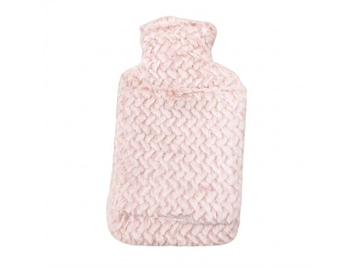 Bolsa De Água Quente Com Forro E Manga - Padrão Bk Rsd-01 Rosa Pálido