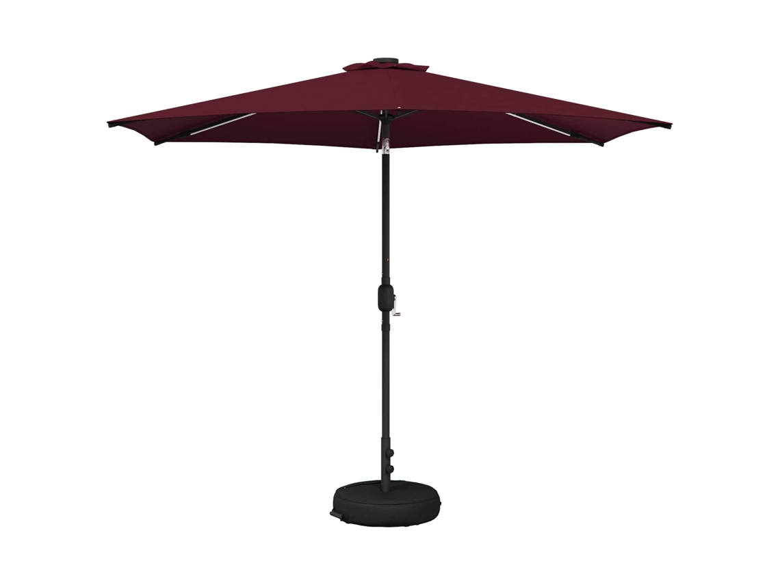 Vidaxl Parasol De Jardín Con Luces Led 300 X 300 Cm Poliéster