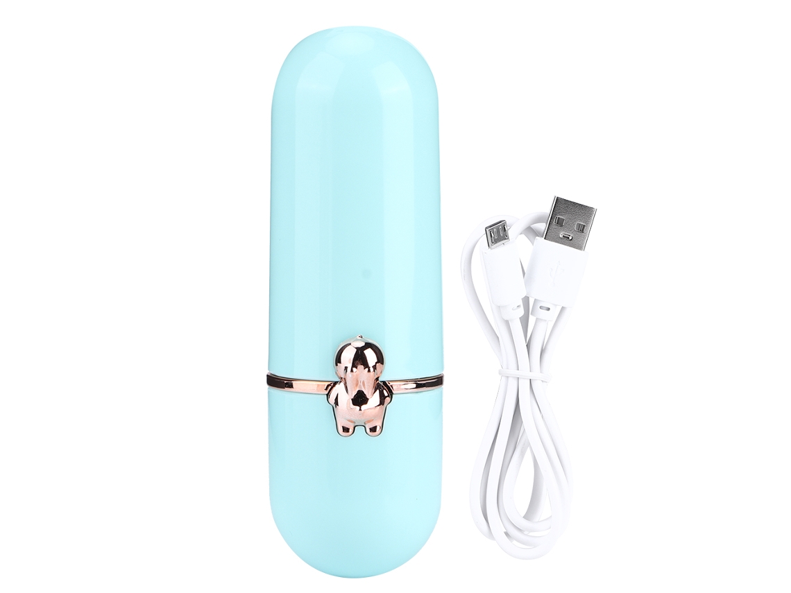 Mini ventilador verde plegable portátil recargable por USB