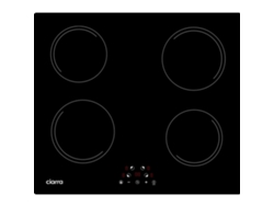 Placa de inducción de 59 cm y 6000 W con 4 zonas de temporizador, control táctil, 9 niveles de potencia, Awbih4 y Ciarra