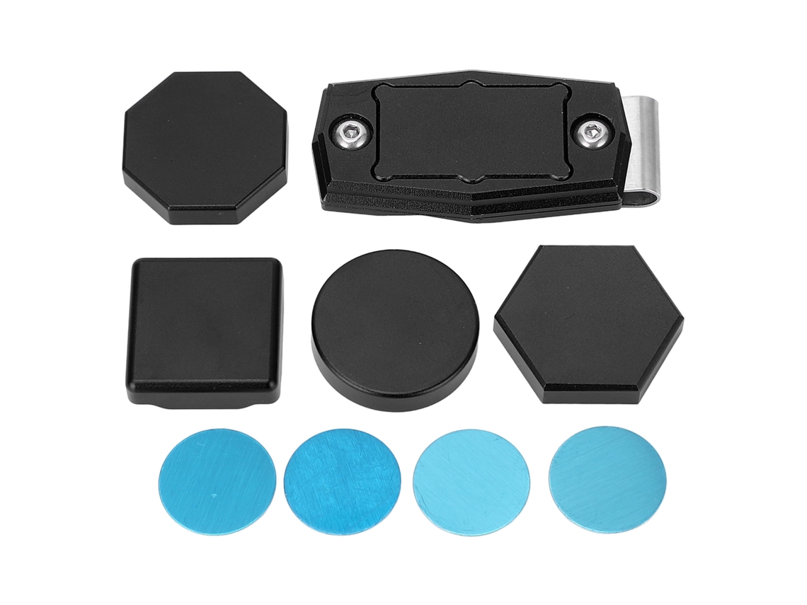 Cubierta Magnética De Aluminio Para Tiza De Billar Con Clip Hexagonal, Octogonal, Circular Y Cuadrado Negro.