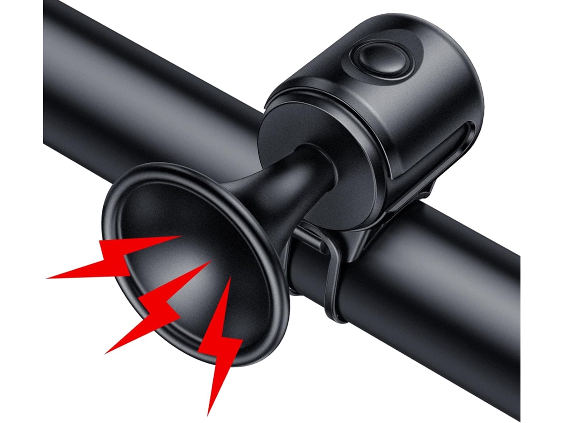 Bocina Eléctrica Para Bicicleta De 130 Db, Timbre Para Manillares De 22,2 A 32 Mm (negra).