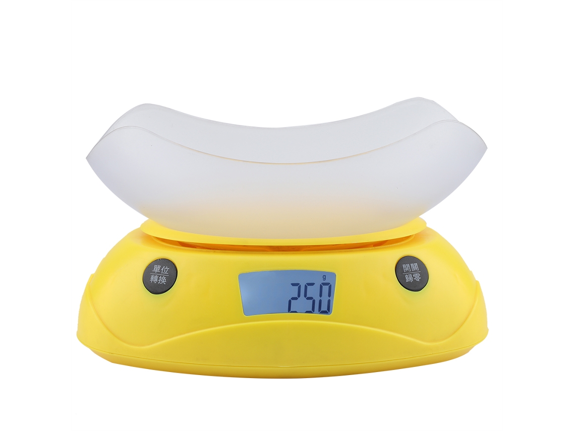 Báscula de cocina digital electrónica de precisión de 3 kg/1 g para hornear, cocinar y pesar alimentos (amarilla)