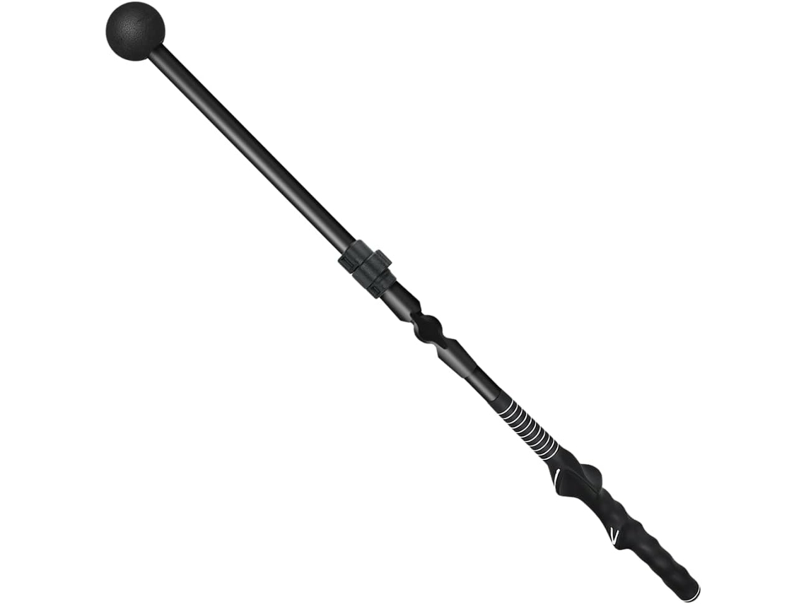 Entrenador De Swing De Golf Ajustable Para Mejorar La Rotación De Brazos Y Hombros, Negro.