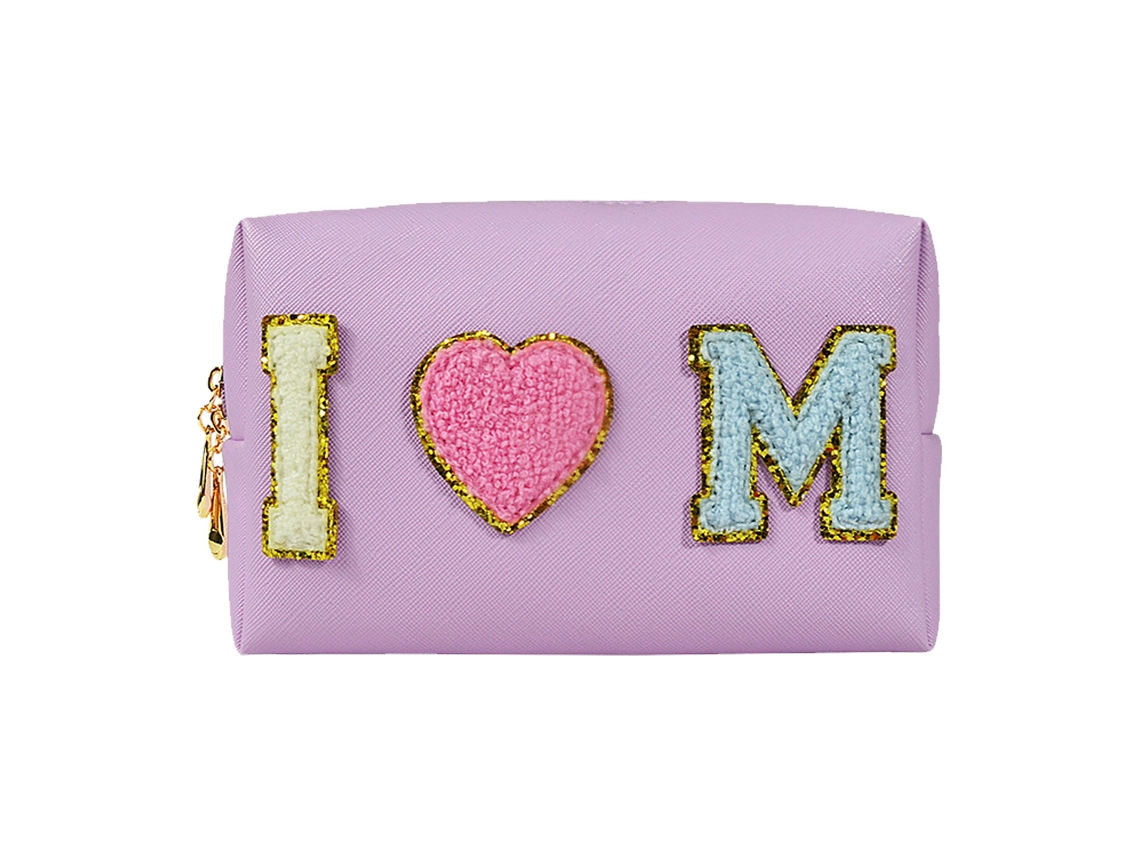Bolsa de maquillaje con letras, piel sintética, impermeable, bolsa de aseo portátil para mujer NEVEANCE