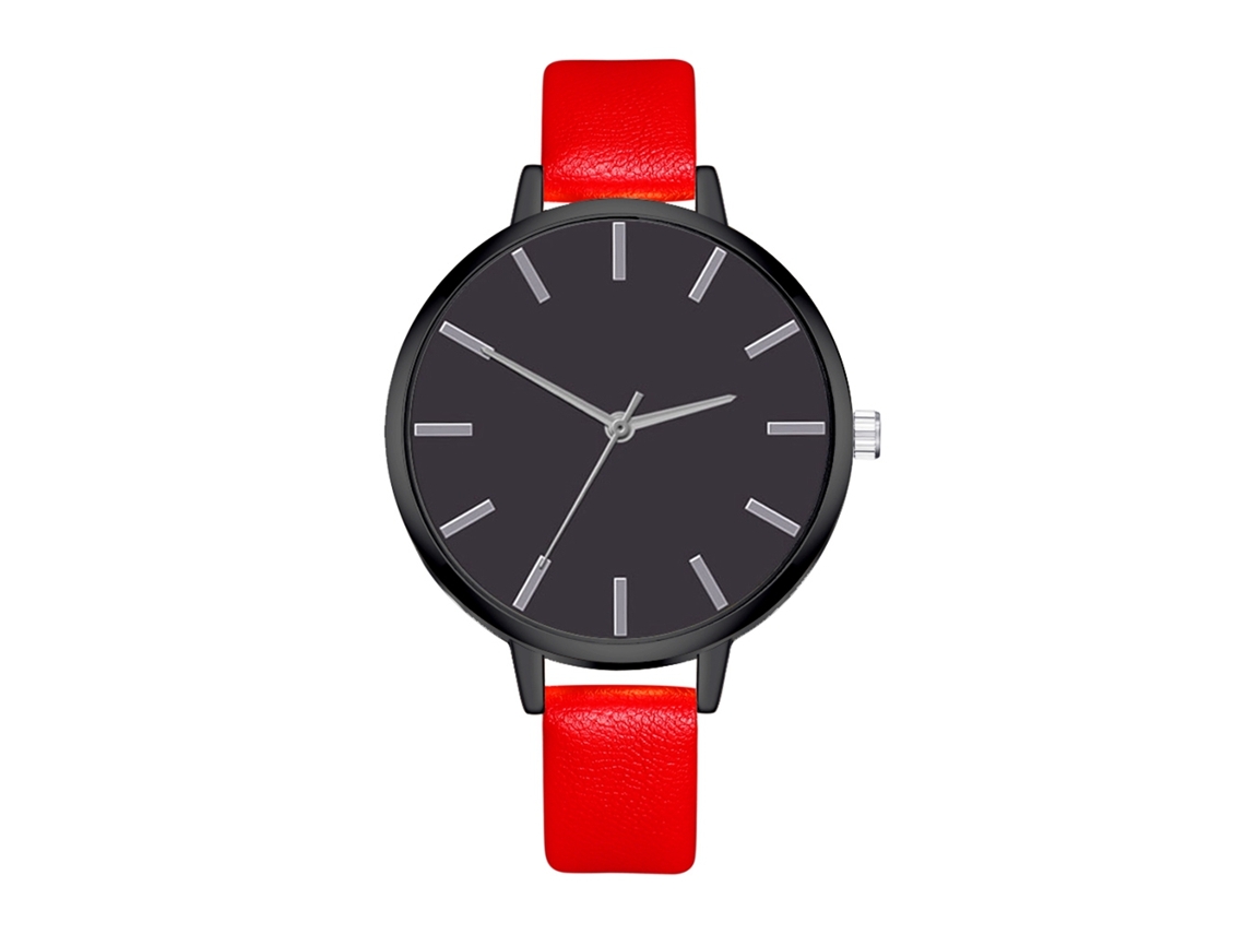 Reloj Analógico De Cuarzo Con Diamantes De Imitación Para Mujer, Correa De Piel Sintética (negro)