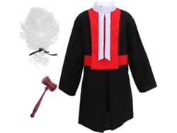 Conjunto De Disfraz De Juez Para Niños Y Niñas Con Martillo Profesional, Poliéster.