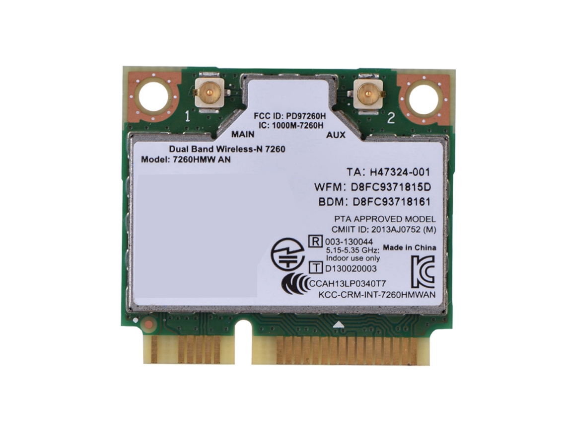 Tarjeta Wifi Inalámbrica Intel 7260an 7260hmw Mini Pci-e 300m Bluetooth 4.0 Banda Dual