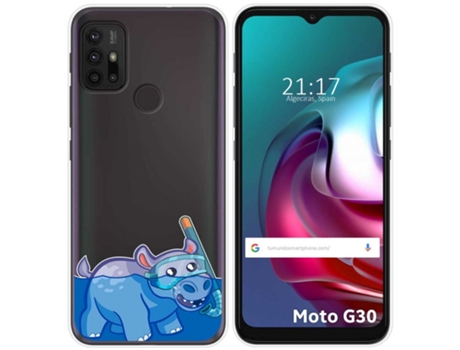 Carcasa Motorola Moto G10 / G30 TUMUNDOSMARTPHONE Dibujos Transparente Multicolor