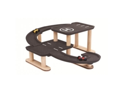 Conjunto de Jugar PLAN TOYS Garaje de 2 Pisos en Madera