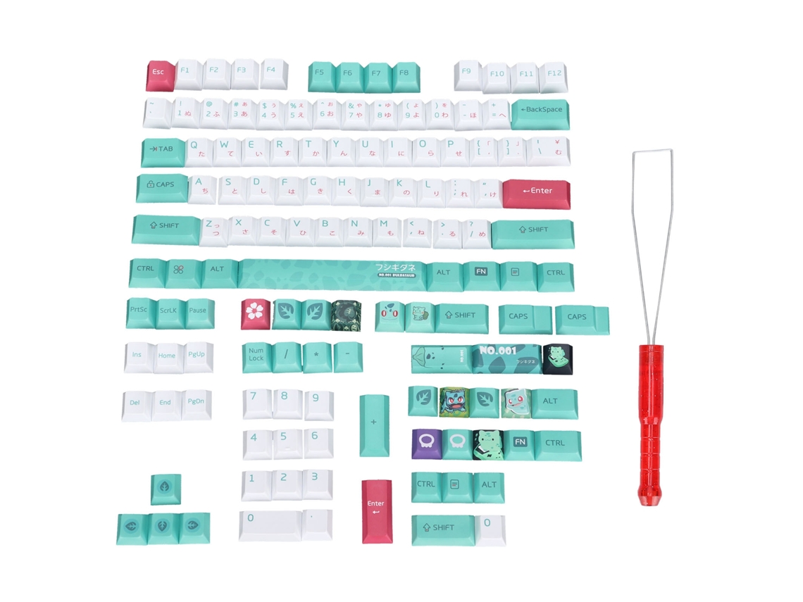 Baoj-2026teclas Pbt 131 Peças Estilo Japonês Com Elementos De Animação Para Teclado Gaming Universal Rana