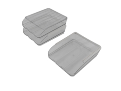 Soporte para huevos de refrigerador, diseño angular, 3 niveles, transparente, dispensador de huevos.