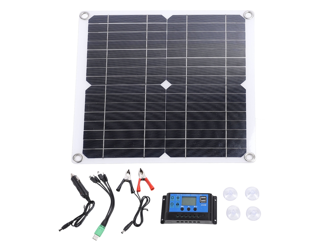 Panel Solar Portátil De Silicio Monocristalino De 12 W Y 12 V, Resistente Al Agua, Para Acampar.
