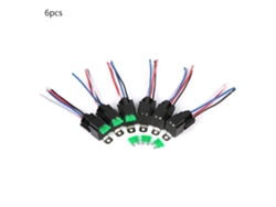 6pcs Conjunto De Cableado De Relé De Fusible Para Coche 12v 30a Spst 4-pin Cable 14 Awg