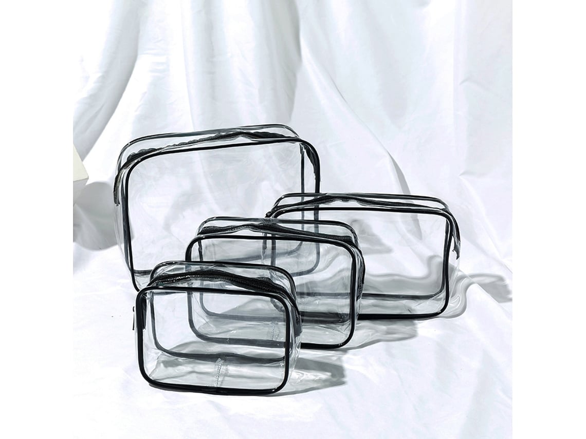 Neceser De Viaje Portátil, En Pvc Transparente E Impermeable.