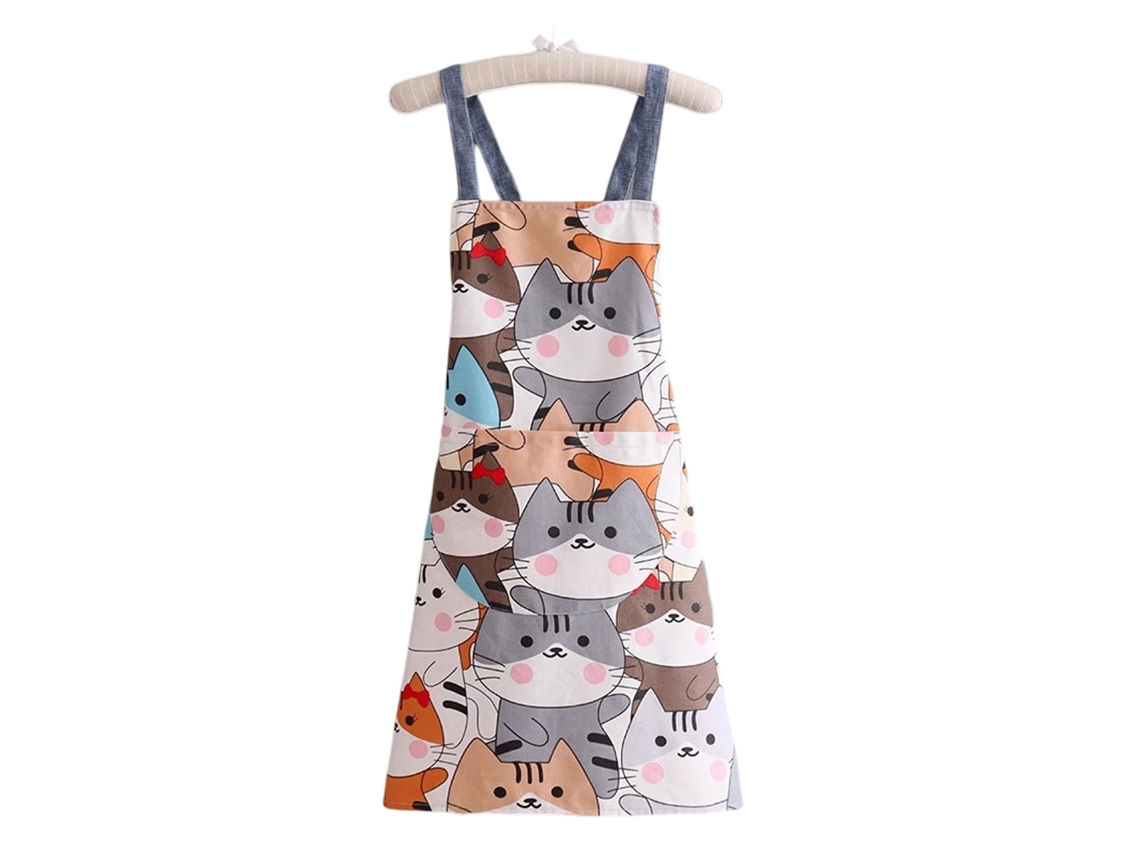 Delantal De Mujer Con Bolsillos, Ajustable E Impermeable Con Estampado Floral Para Cocina, Jardinería, Cocinar, Barbacoa O Hornear