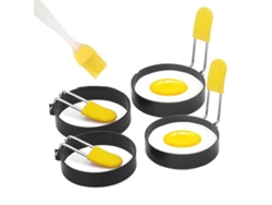 Juego De Aros Para Huevos, 4 Piezas, De Acero Inoxidable, Para Tortitas Y Huevos Fritos.