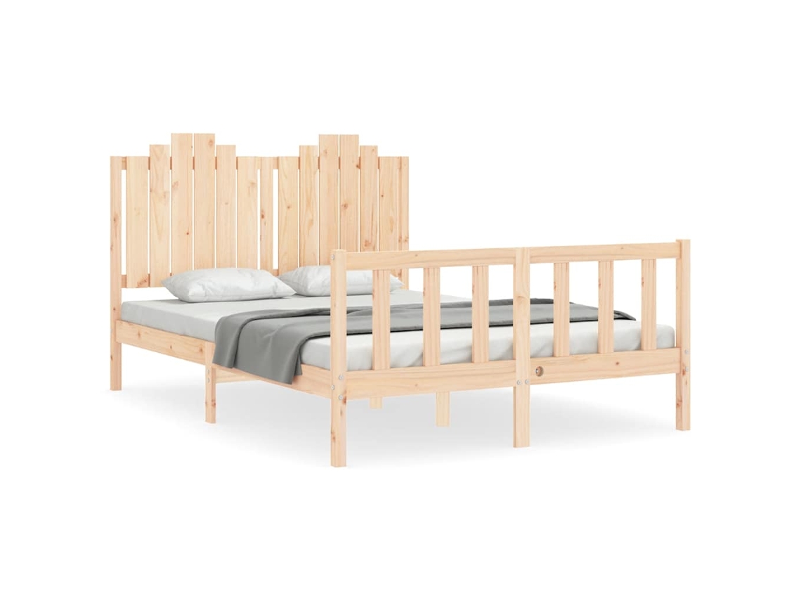 Maison Exclusive - Estructura De Cama Sin Colchón Madera De Pino Blanca 140x200 Cm