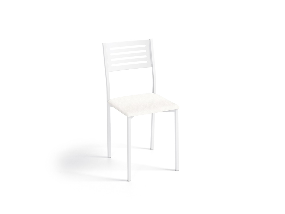 Cadeira de Cozinha Kati Branca 38x86x47cm Couro Sintético Branco FANMUEBLES