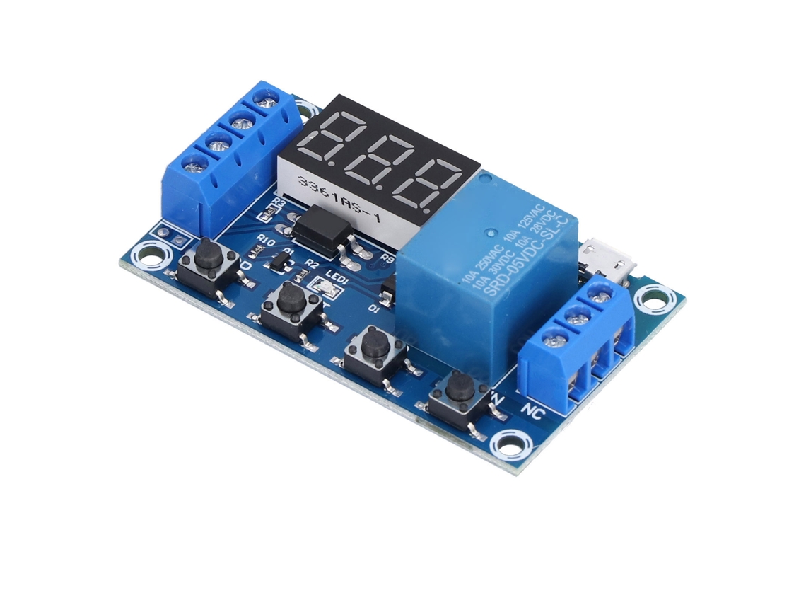 2026as - Módulo de relé temporizador con interruptor para circuitos eléctricos