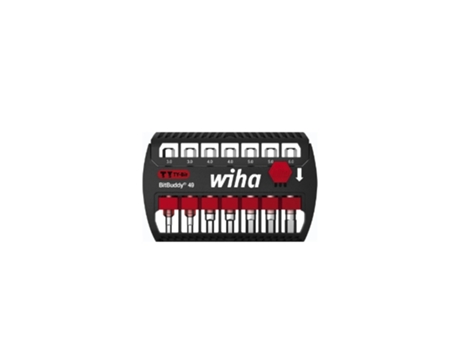 WIHA Juego de bits BitBuddy®, bits en TY de 49 mm hexagonales, de 8 unid. de 1/4" (42114)