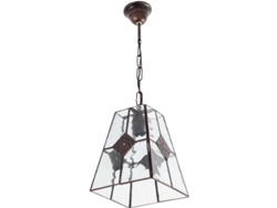 Lámpara de Techo FABRILAMP Estepa (Marrón - E27 - Máx. 60W - Cristal - Metal)