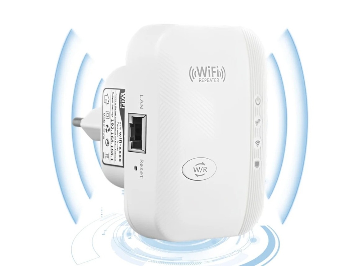 Repetidor WiFi de 300 Mbps, modo repetidor/punto de acceso Yizhood (blanco)