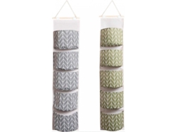 Bolsas de almacenamiento para montaje en pared detrás de puertas (paquete de 2) 95x20 cm