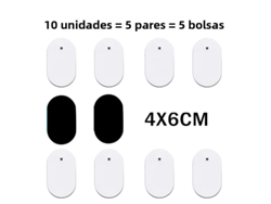(4 X 6 Cm X 10 Piezas) Parche De Gel De Repuesto Autoadhesivo Para Terapia De Masaje De Pulso Tens