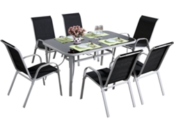 Muebles de jardín en tejido Córdoba - Phoenix - 6 plazas - Negro