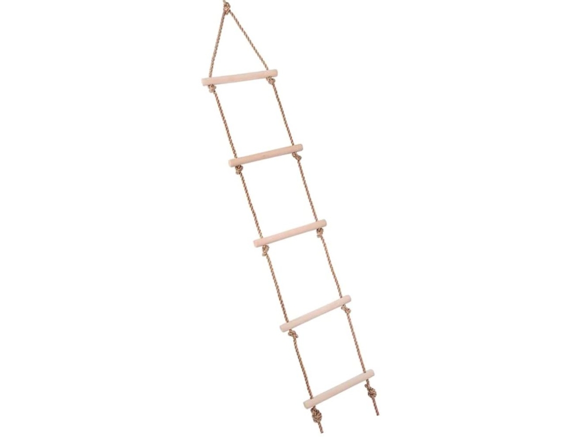 Escada de Corda Escalada com 5 Degraus para Crianças Carregável Até 120 kg