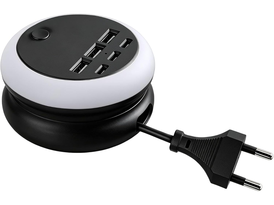 Estación De Carga Usb Retráctil, Dispositivo Portátil Ajustable
