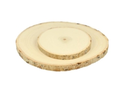 Disco de madera (álamo) cortado en rodajas 20-23cm - Artémio Beige