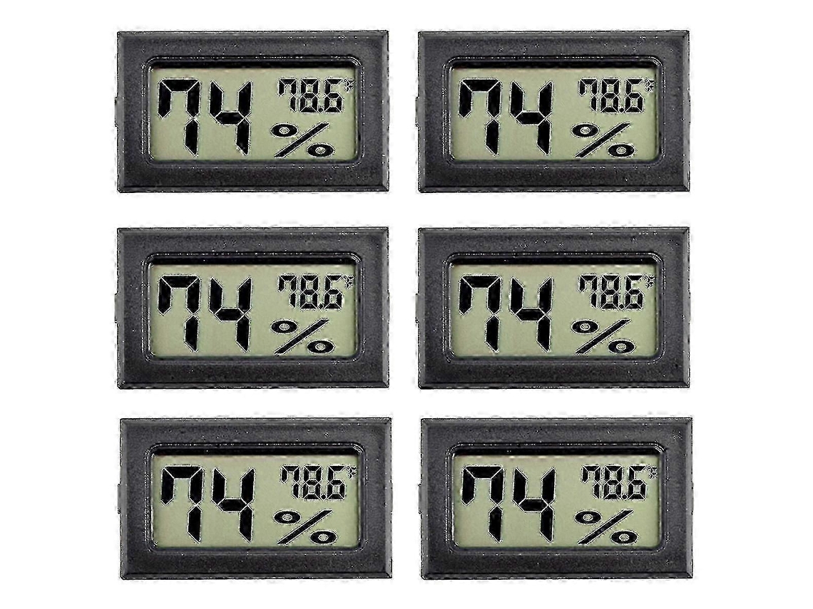 Mini medidores de humedad para interiores (paquete de 6) - Mediciones digitales de humedad Nostalgia88