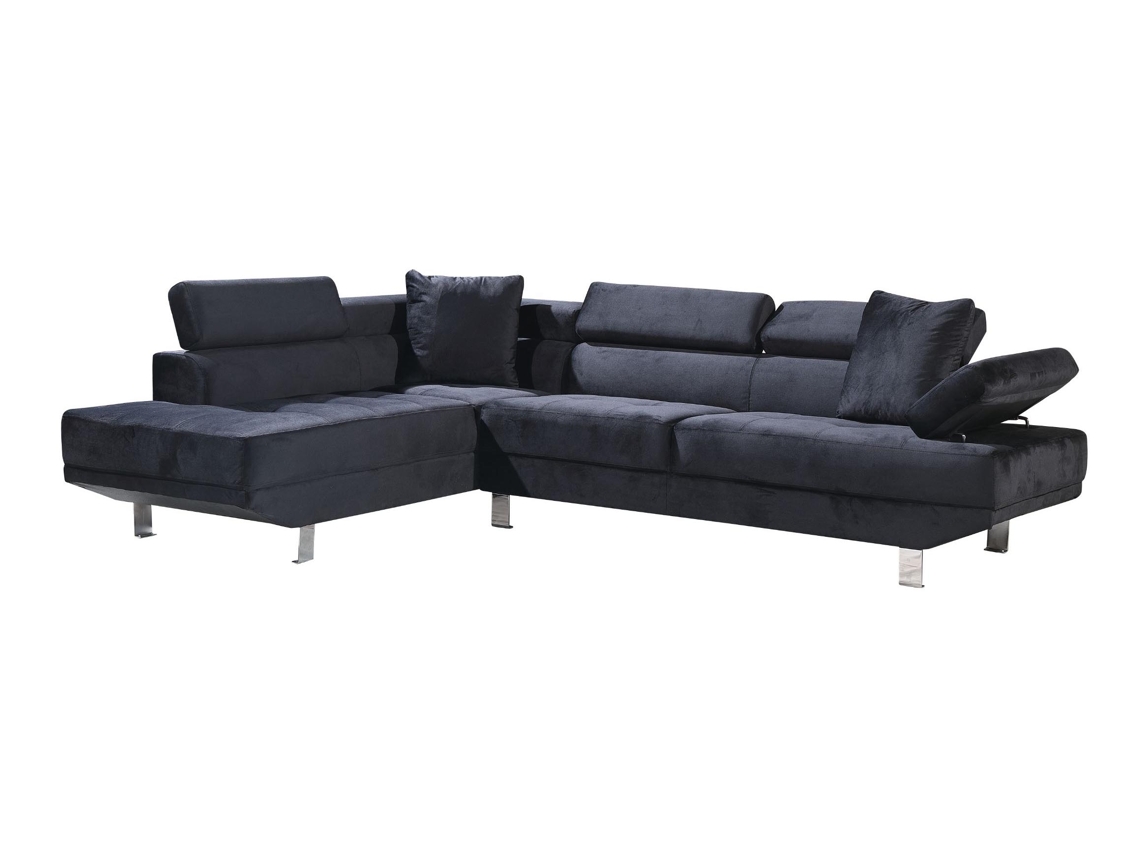 Sofa SALDOSYSTOCKS Rinconera Chaise Longue Executive Negro 262x190cm