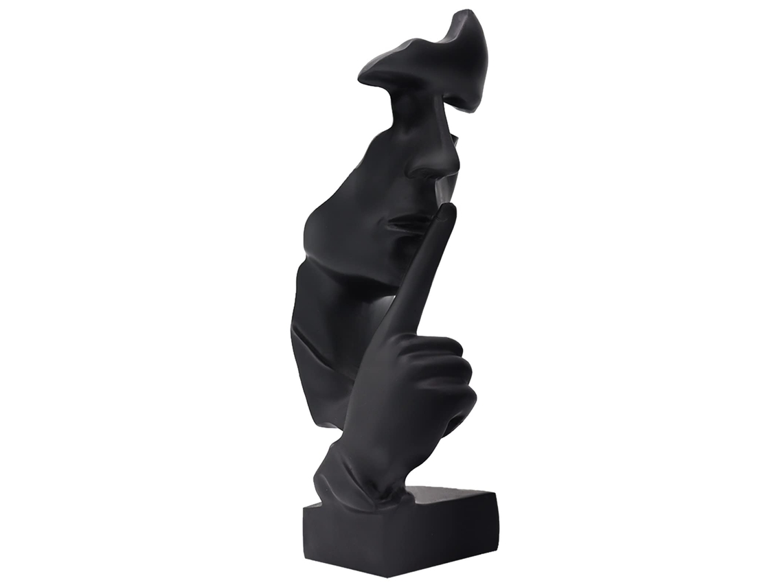 Esculturas modernas negras para el hogar, objetos decorativos, decoración de mesa de piano.
