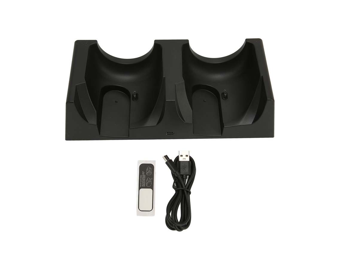 Base De Carregamento Dual Vr Com Indicador Para Oculus Quest 2 Estação De Carregamento Rápido 2 Em 1 Usb-c Abs