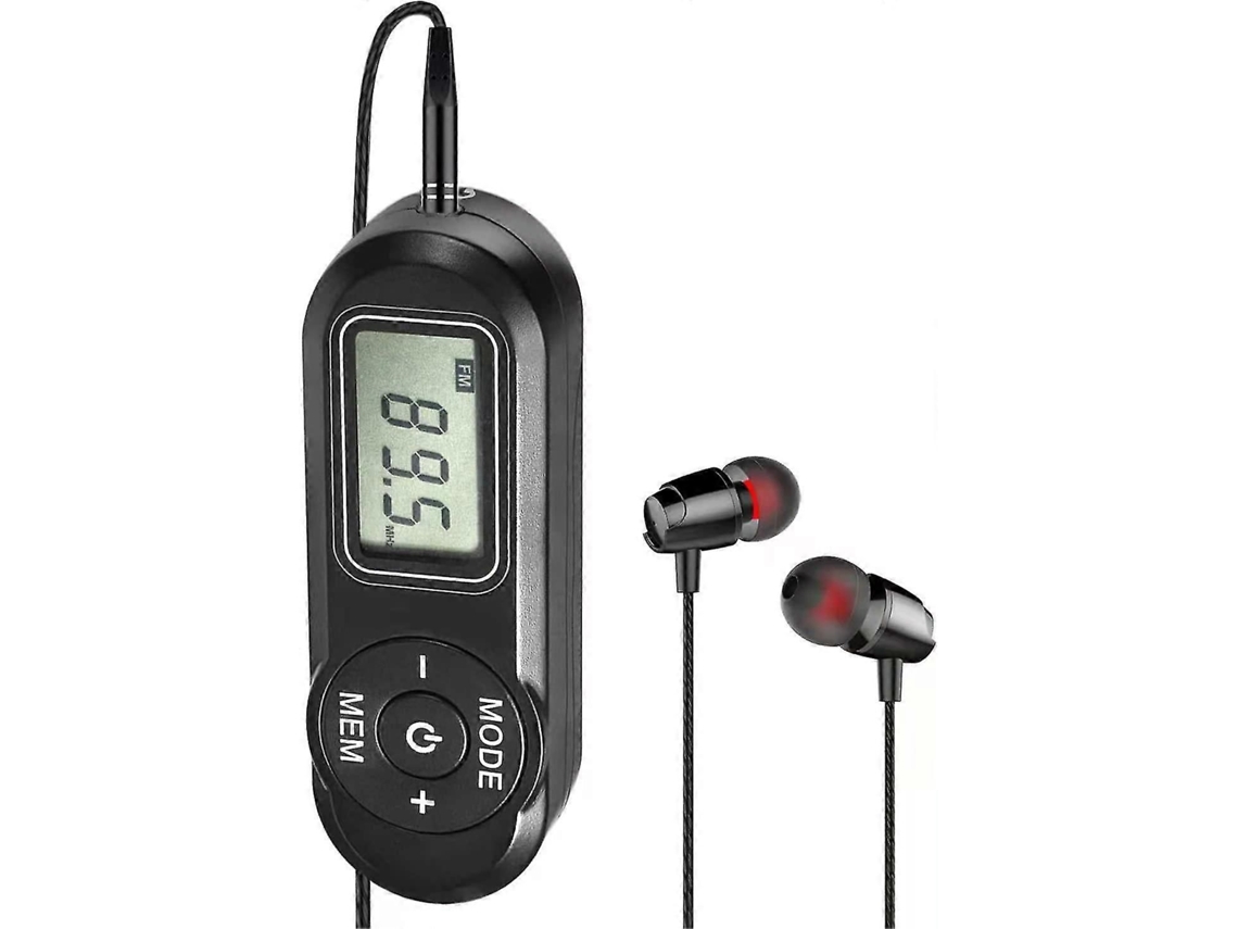 Rádio Portátil Fm Walkman, Mini Rádio Digital Com Sintonização, Fones De Ouvido E Visor Lcd, Rádio De Bolso Para Caminhadas E Corridas.
