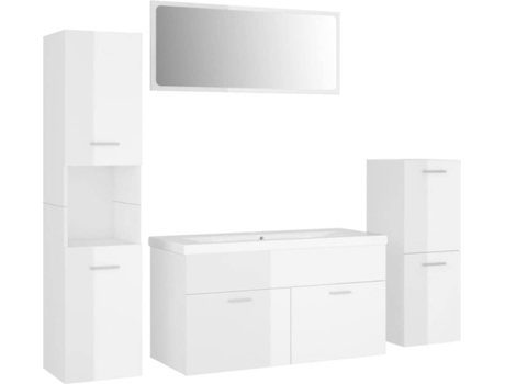 Conjunto de muebles de baño VIDAXL Blanco Madera contrachapada (90x38.5x46 cm)